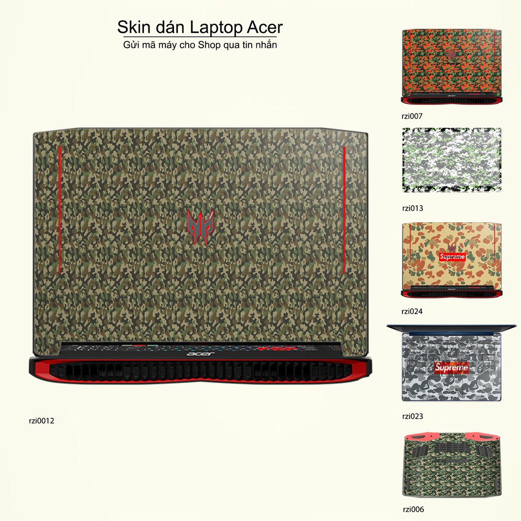 Skin dán Laptop Acer in hình rằn ri nhiều mẫu 4 (inbox mã máy cho Shop)