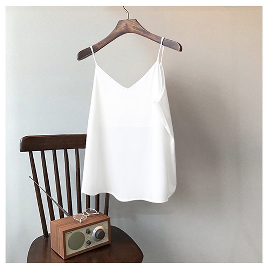 Áo hai dây nữ, áo ba lỗ vải tây form hàn quốc thoáng mát | BigBuy360 - bigbuy360.vn