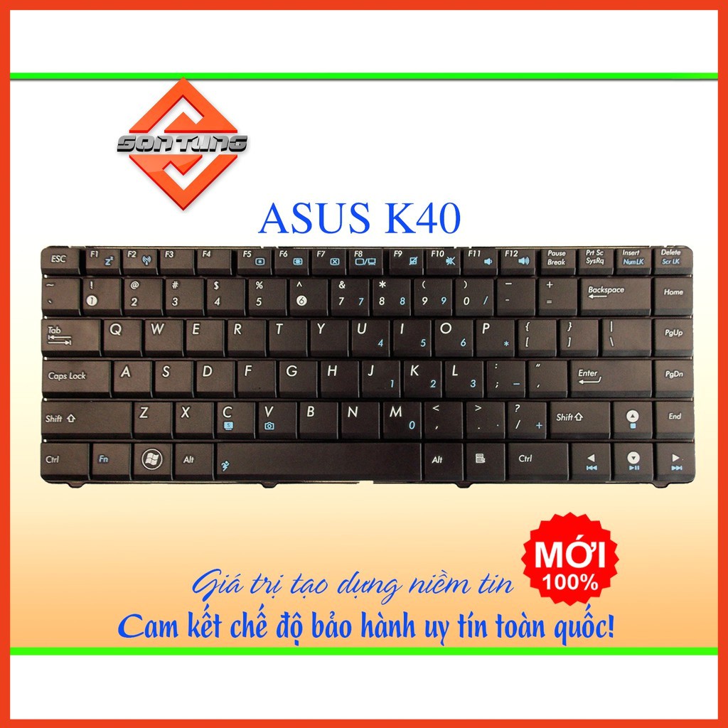 [NEW]BÀN PHÍM LAPTOP ASUS K40IN K40IJ K40 X8A X8AIJ