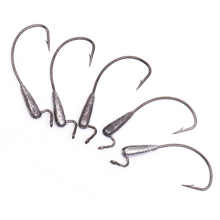 Bộ 05 Lưỡi Câu Lure Kẹp Sẵn Chì- thegioidocau
