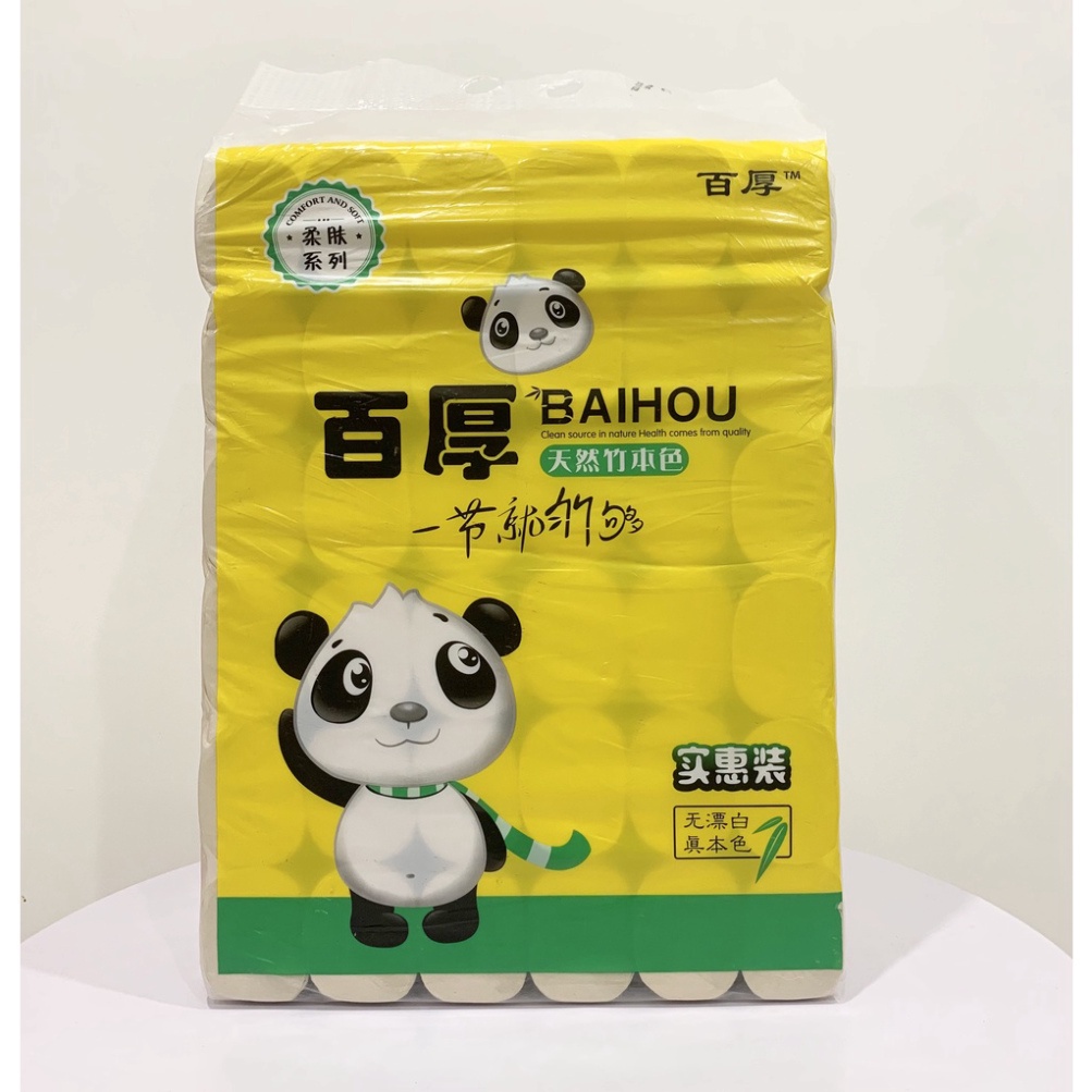 TÚI 36 CUỘN GIẤY VỆ SINH BAIHOU 2.9 KG KHÔNG LÕI