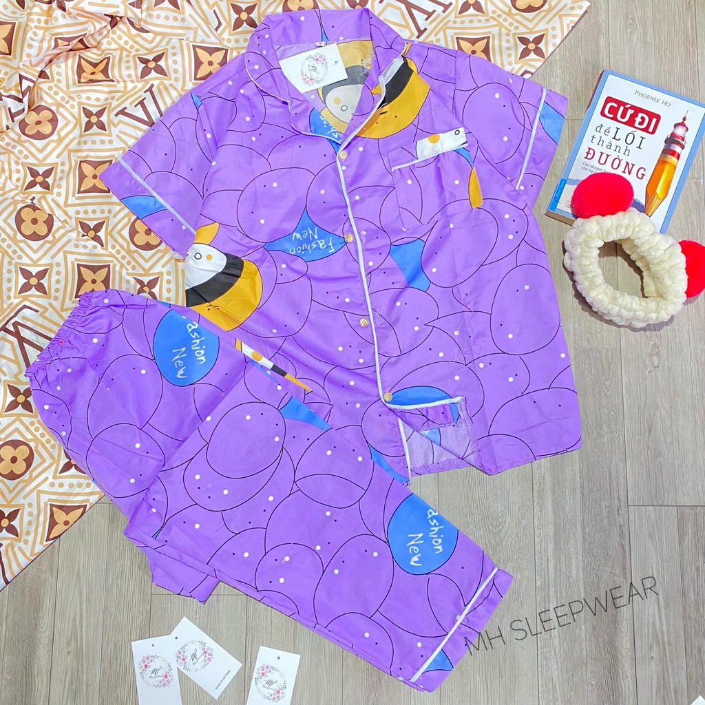 Bộ pijama tay ngắn quần dài kate freesize&lt;60kg