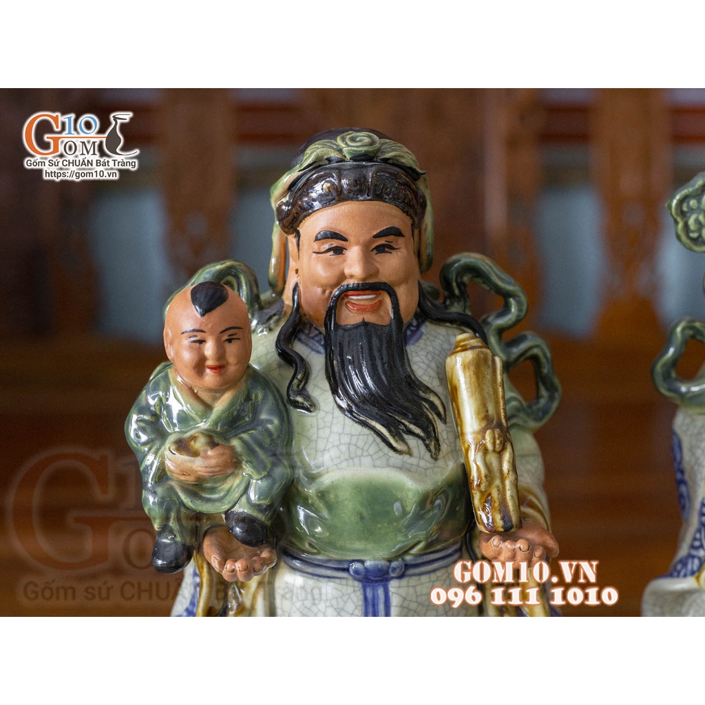 Bộ Tam Đa men màu Phúc - Lộc - Thọ