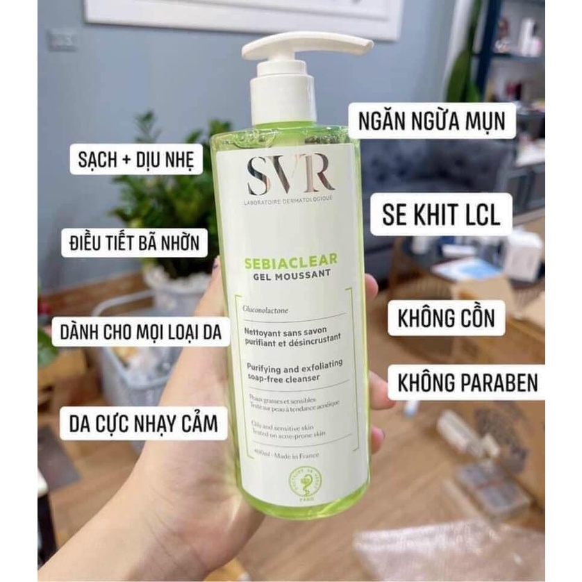 [Chính Hãng] Sữa Rửa Mặt SVR Gel Moussant Cho Da Dầu Mụn & Da Nhạy Cảm 400ml | BigBuy360 - bigbuy360.vn