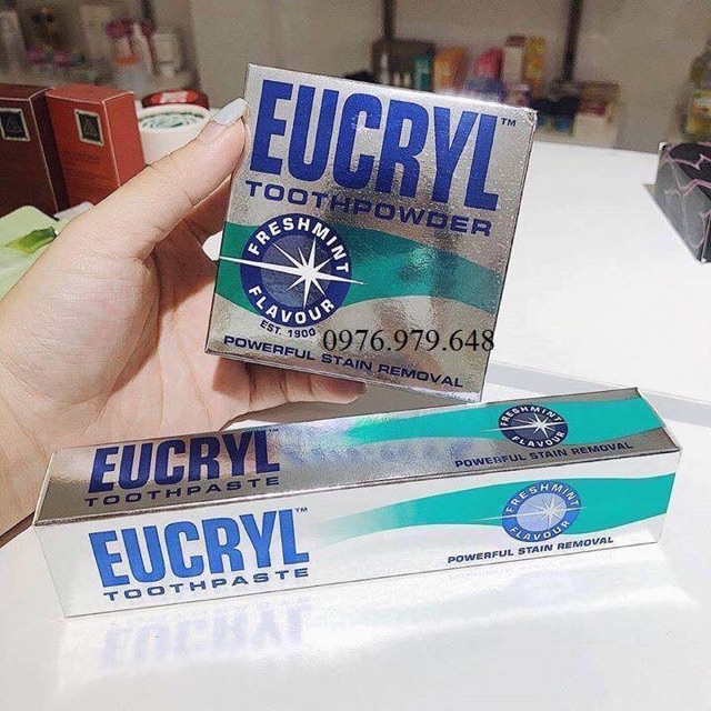 KEM và BỘT ĐÁNH RĂNG EUCRYL TOOTHPASTE