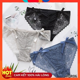 Quần lót ren ❣️❣️FREE SHIP 50K ❣️❣️ quần chíp nữ đồ lót ren 2 nơ gợi cảm sexy - QR06
