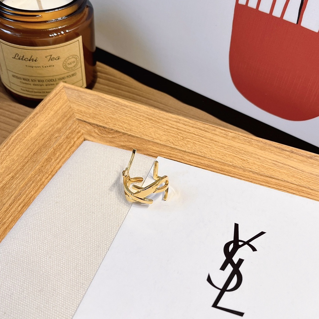 Saint Lauren ysl Nhẫn Thép Titan Chống Thấm Nước Thời Trang Công Sở Cho Nam Và Nữ