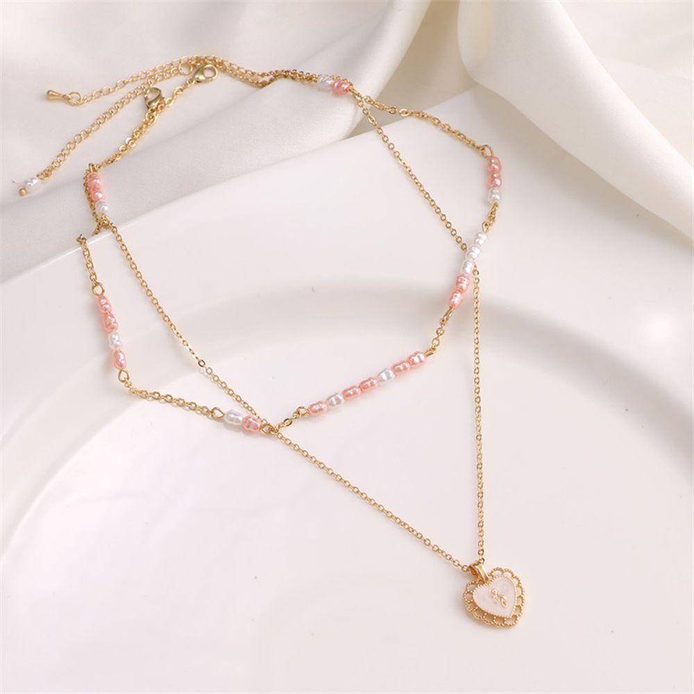 Vòng cổ Hai Lớp Phong Cách Vintage Hàn Quốc Cho Nữ|Miếng Dán Hình Trái Tim Trang Trí Xe Hơi