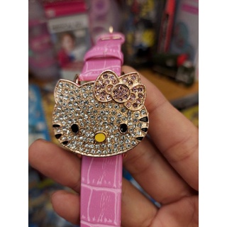 Đồng hồ đeo tay bé gái mèo hello kitty đính đá - 3 màu