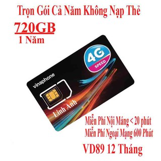 Sim Vina 4G Vd89 12t Trọn Gói Cả Năm Không Nap Thẻ