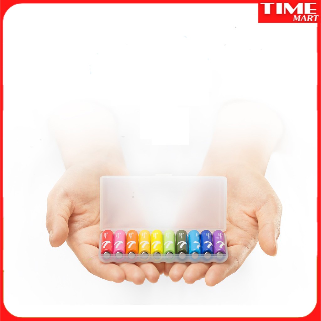 Pin AAA Alkaline Xiaomi Youpin ZMI Rainbow số 7 - 1 vỉ 10 viên, Pin đũa 3A Pin Xiaomi ZMI số 7 Chính Hãng[TIME_MART ]