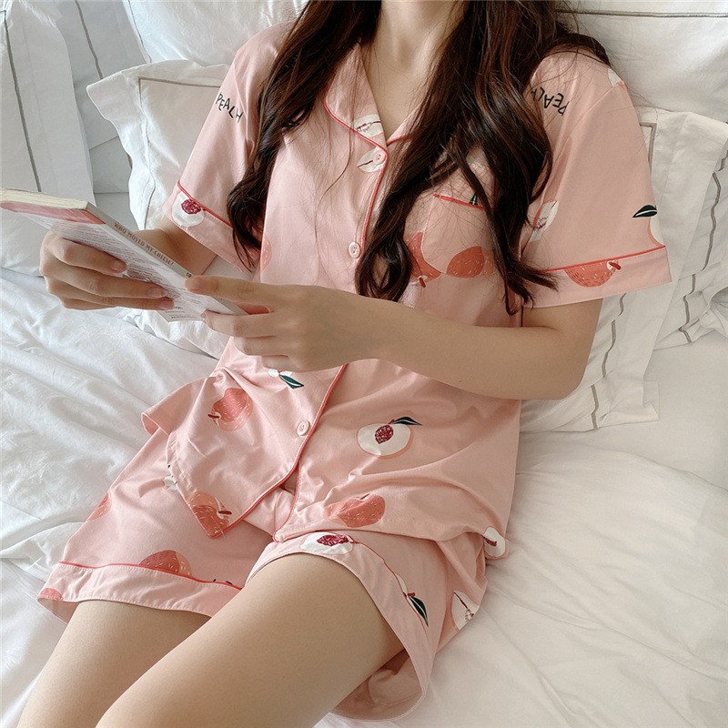 Pijama mặc ở nhà, Bộ Ngủ Nữ cotton ngắn tay nhiều màu CCCP06