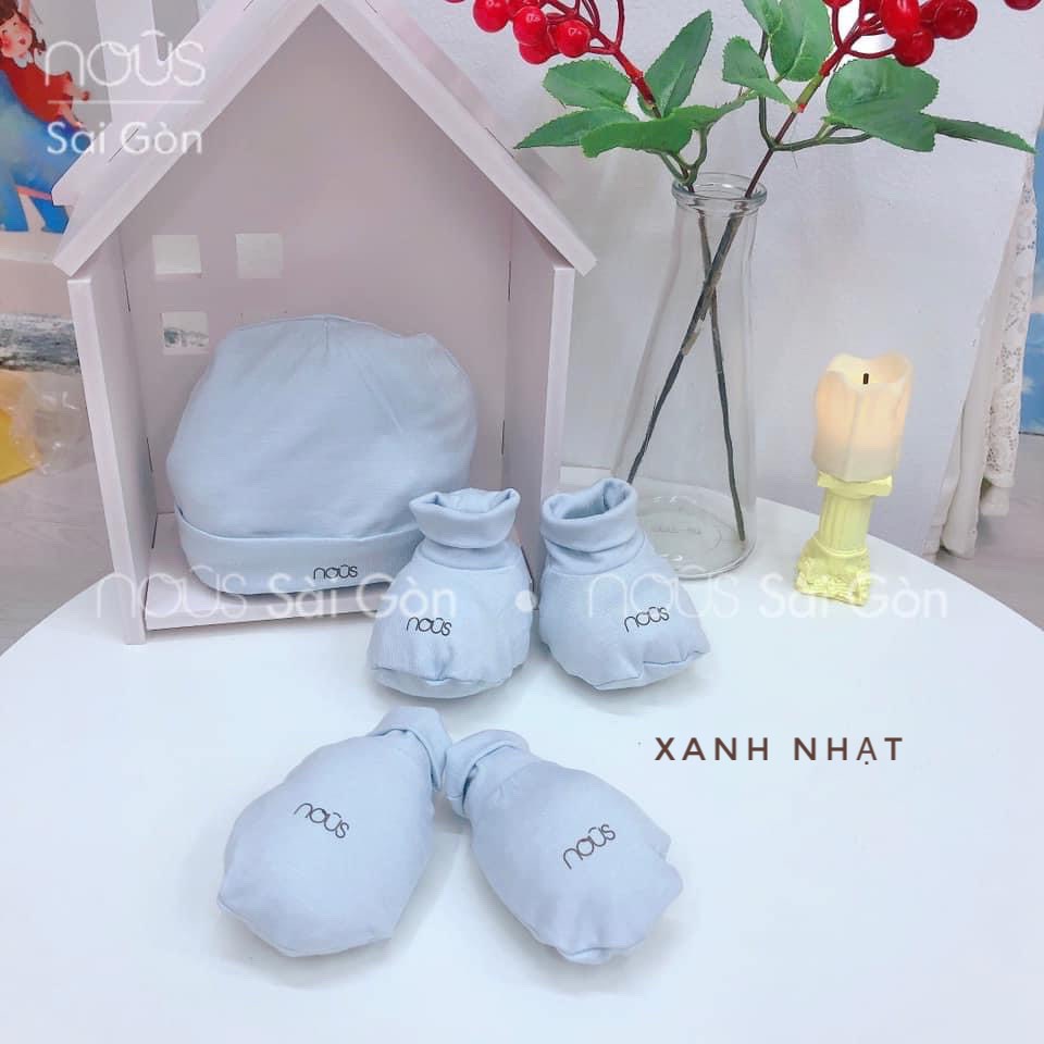 NOUS Set mũ bao tay bao chân sơ sinh Set phụ kiện sơ sinh