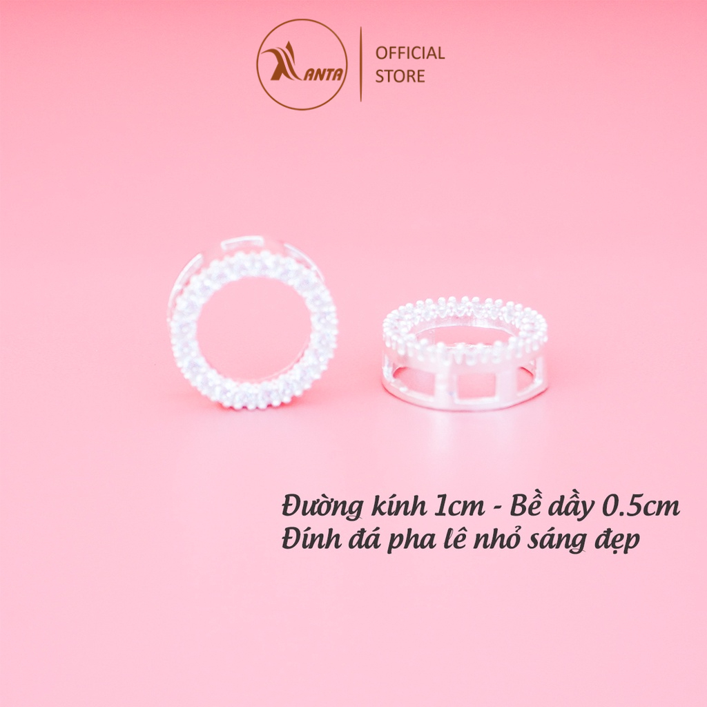 Dây chuyền bạc tròn đính đá đơn giản tinh tế xu hướng giới trẻ ANTA Jewelry- ATJ2290M