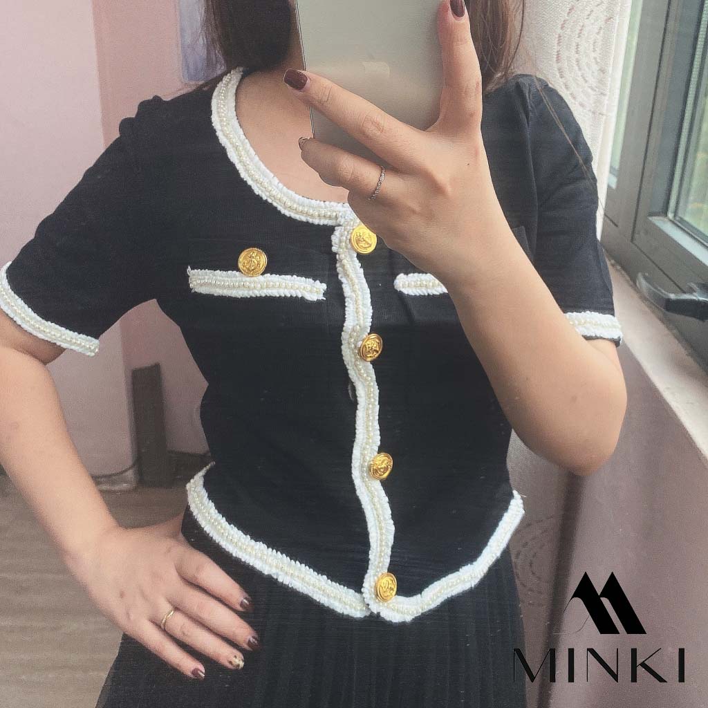 [XẢ_KHO] ÁO KHOÁC LEN DÁNG CROPTOP ĐÍNH KHUY SANG CHẢNH - CHẤT LIỆU LEN CAO CẤP - BA MÀU ĐEN/ XANH/ HỒNG [HOT] | BigBuy360 - bigbuy360.vn