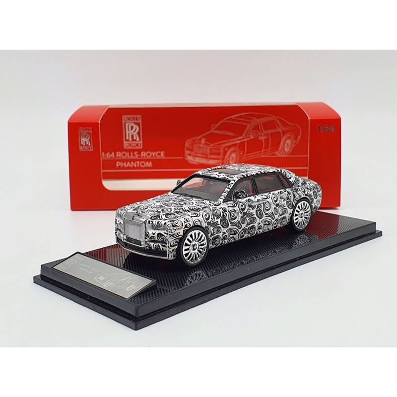 Xe Mô Hình Rolls-Royce Phantom 1:64 Collector's Model (Trắng Hoạ Tiết Đen)