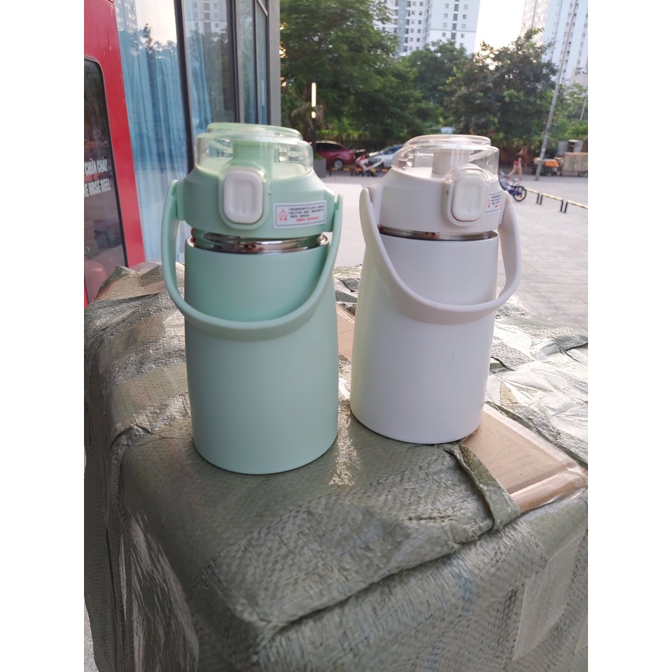 Bình Nước Giữ Nhiệt Cute Kèm Ống Hút
