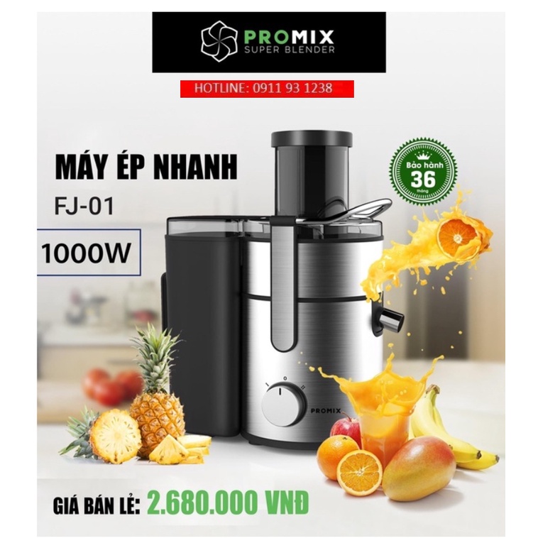 MÁY ÉP NHANH CÔNG SUẤT CAO PROMIX FJ - 01 ( Tiện lợi + nhanh chóng, Bảo hành chính hãng 3 năm )