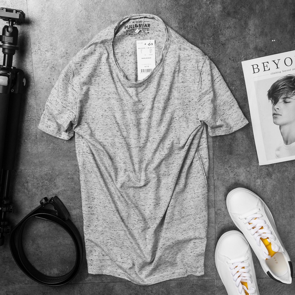 Áo Thun Nam Ngắn Tay Màu Trơn vải cotton xược không khuy | BigBuy360 - bigbuy360.vn