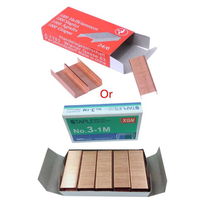 Hộp 1000 Ghim Bấm Kim Loại 12mm 12 24 6 Chuyên Dụng