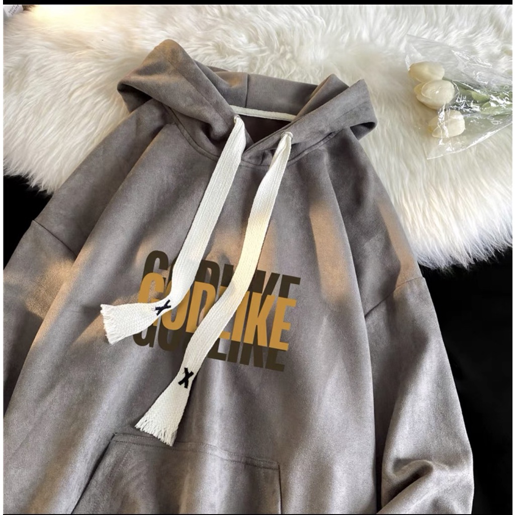 Khoác Nỉ Good Dáng Rộng Nam Nữ Dây Bản To Mũ Rộng Oversize Unisex Hàn Quốc