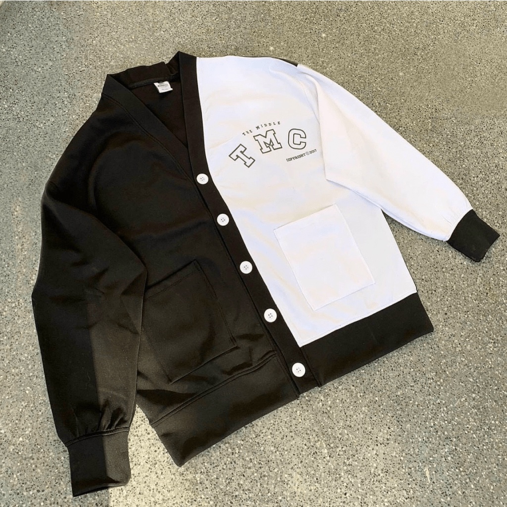 Áo hoodie, áo khoác cadigan thun nỉ ngoại nam nữ cực đẹp Phối 2 Màu Trắng/Đen Siêu Hot [New Unisex]