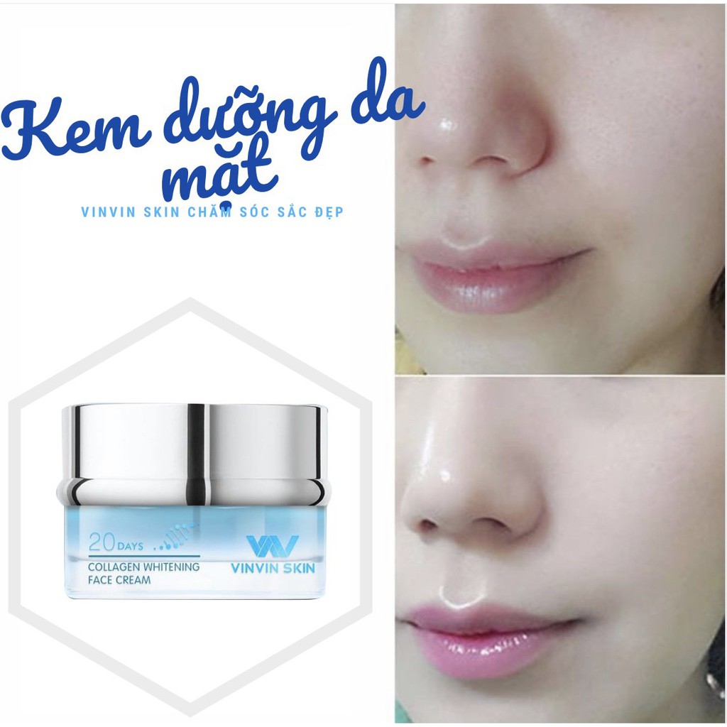 Kem Face dưỡng trắng phục hồi da hư tổn- COLLAGEN WHITENING FACE CREAM