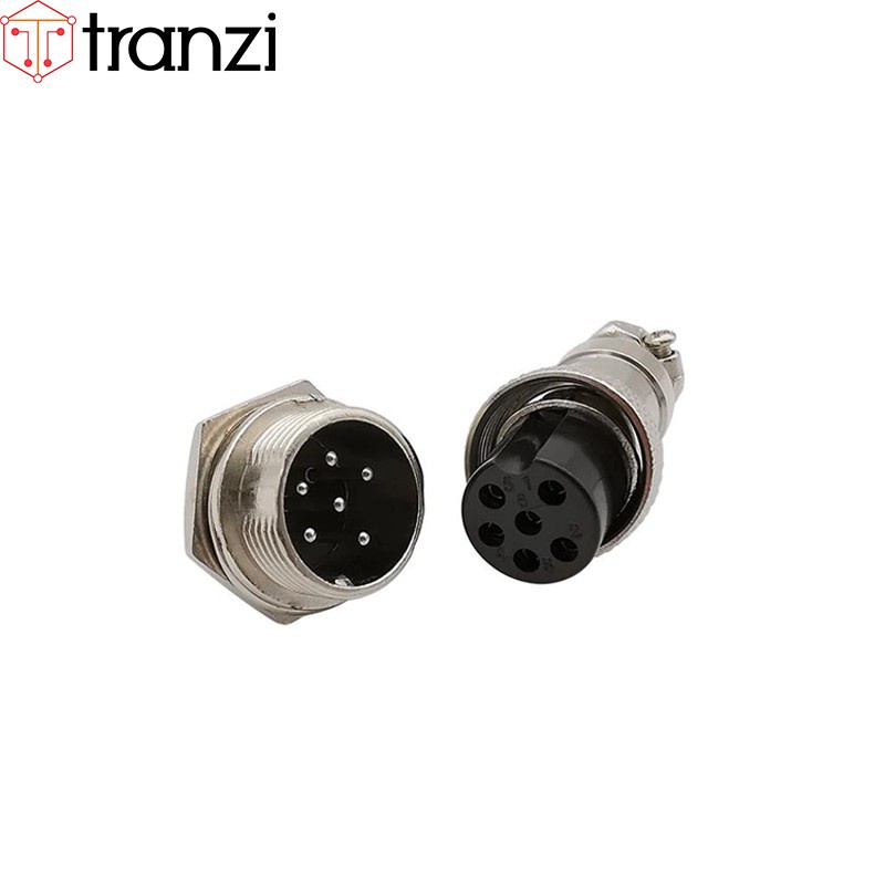 Giắc GX12 6P 12mm bộ đực cái - túi 1 bộ đực cái