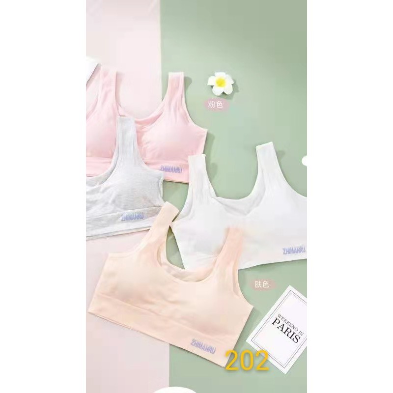 ÁO BRA HỌC SINH + ÁO LÁ HỌC SINH COTTON CÓ MÚT MỎNG - MÃ 202 | BigBuy360 - bigbuy360.vn