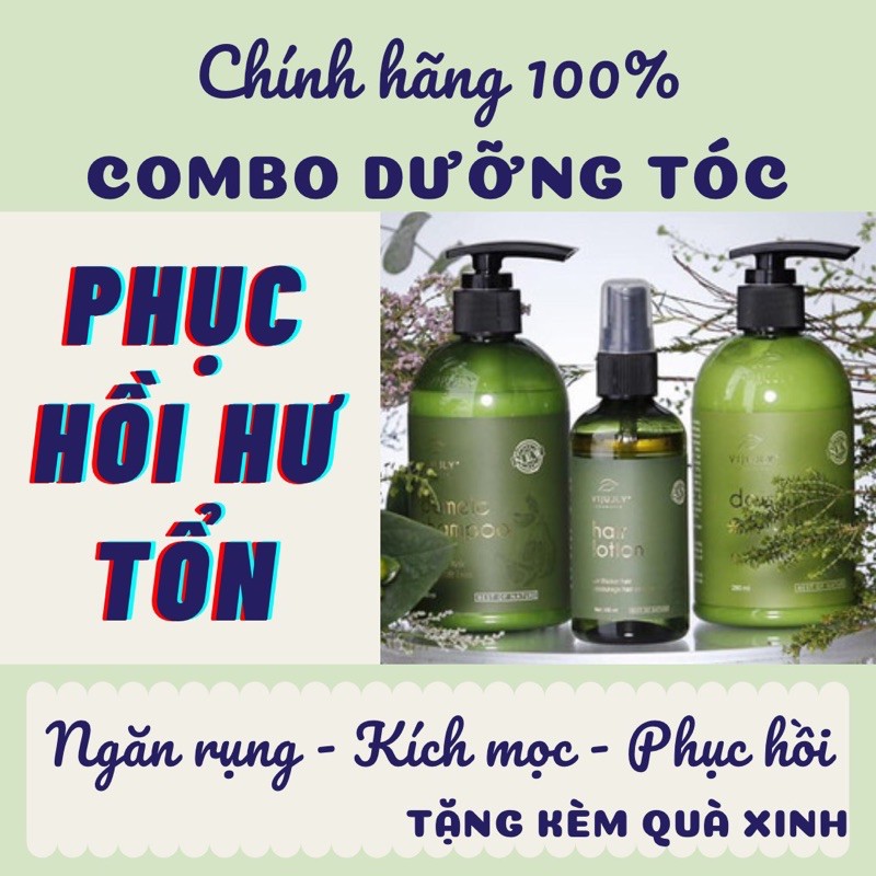 [PHỤC HỒI HƯ TỔN CHÍNH HÃNG 100%] BỘ COMBO VIJULLY DƯỠNG TÓC CAO CẤP PHỤC HỒI HƯ TỔN SAU 2 TUẦN SỬ DỤNG