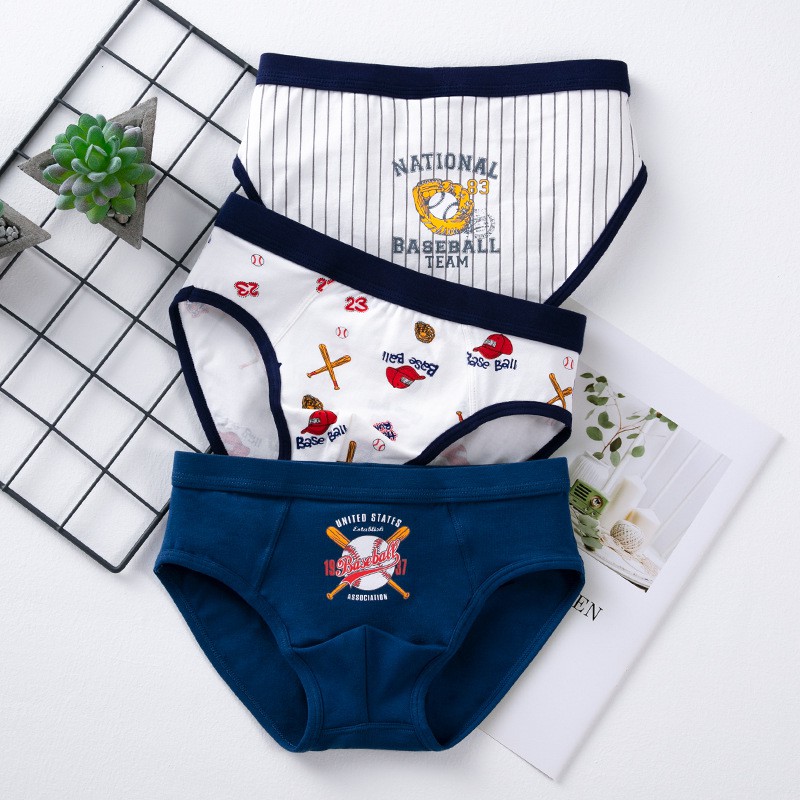 Set 3 Quần Lót Boxer In Hình Dễ Thương Cho Bé Trai