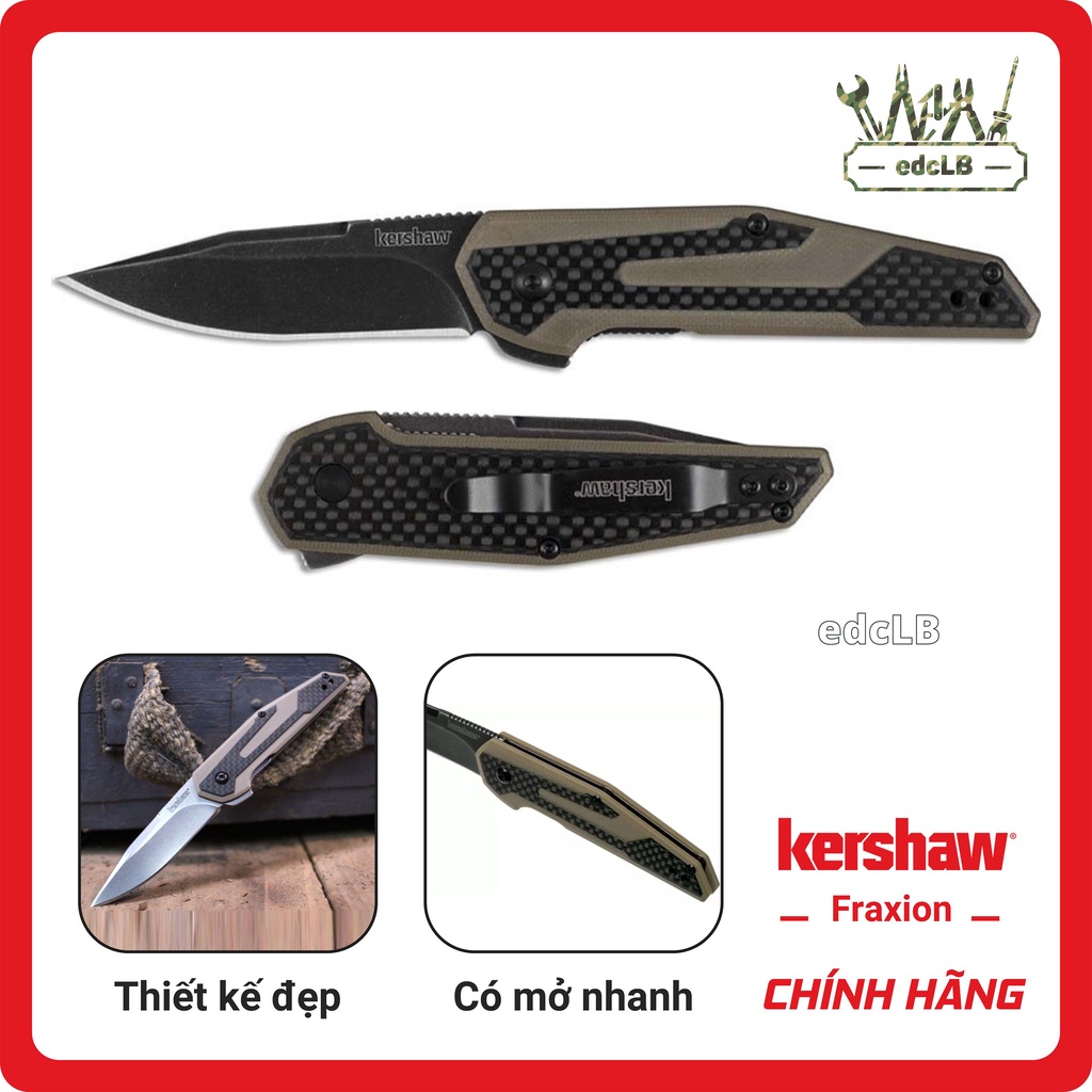 Dao gấp Kershaw Fraxion siêu đẹp - hãng chính hãng - edcLB
