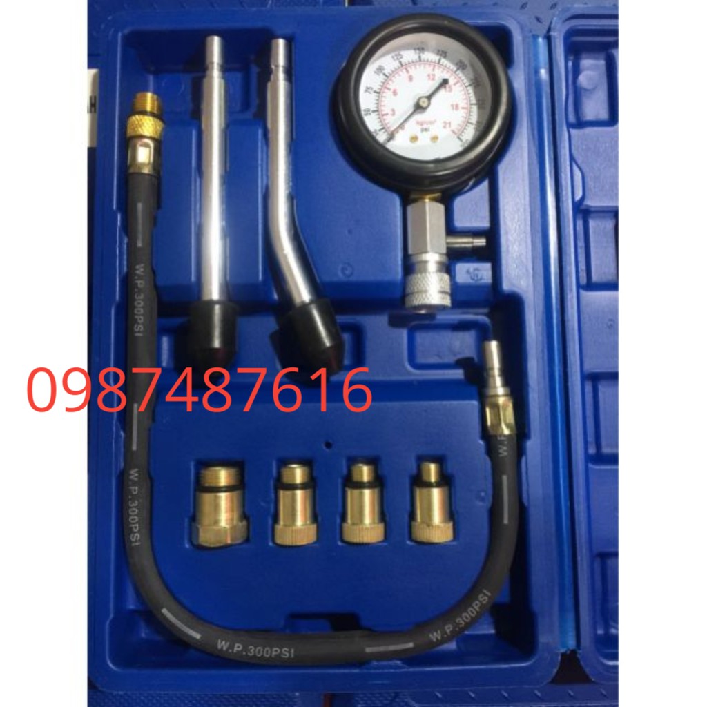 Hàng sịn Đồng Hồ Đo Áp Xuất Buồng Đốt Động Cơ Xăng Ô Tô & Xe Máy Giá sốc Giá sốc
