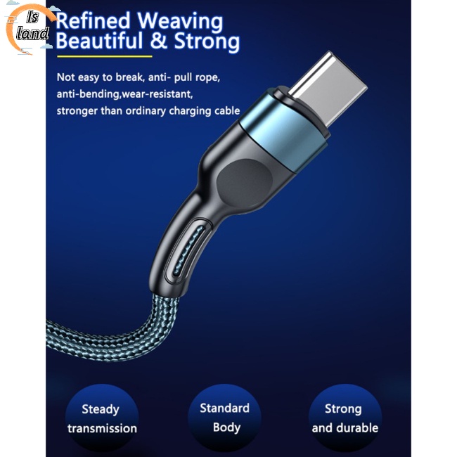 Dây Cáp Sạc Truyền Dữ Liệu Type-c Chống Trượt Tương Thích Với Android Ios Huawei