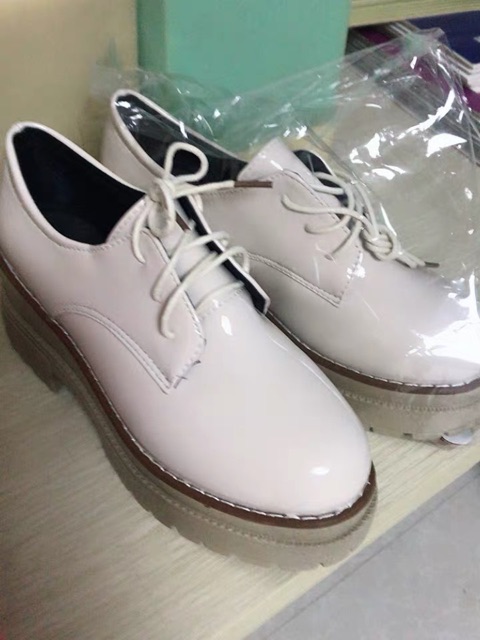 (Ảnh thật)Giày da bóng phong cách Anh đế cao 7cm | BigBuy360 - bigbuy360.vn