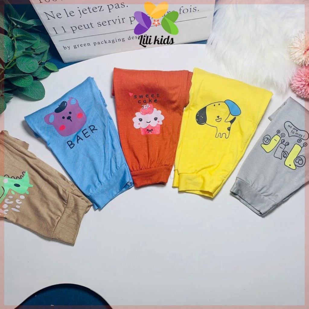 Quần dài cho bé trai và bé gái LILIKIDS chất thun lạnh bo gấu Cạp Thường mềm thông hơi QCD07