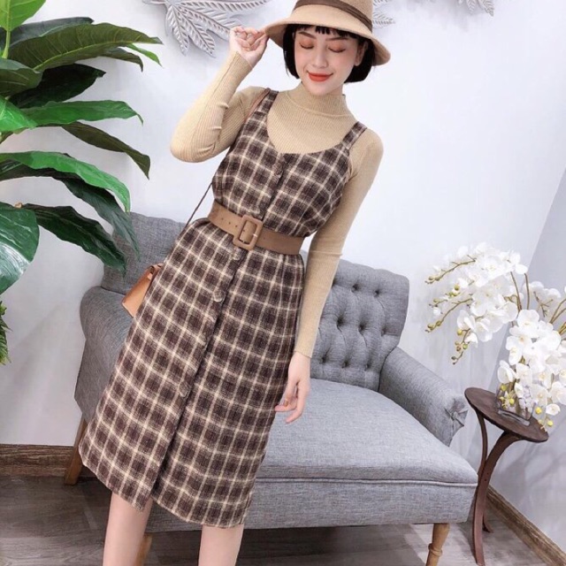 set dạ kèm áo len hàng qc L1