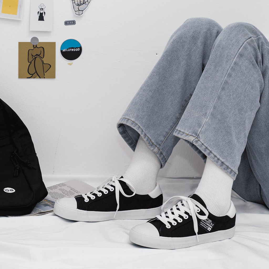 [Mã FAGREEN245 giảm 10% tối đa 30k đơn từ 99k] Giày bata nữ giayBOM CLASSICS thiết kế đơn giản B401 | BigBuy360 - bigbuy360.vn