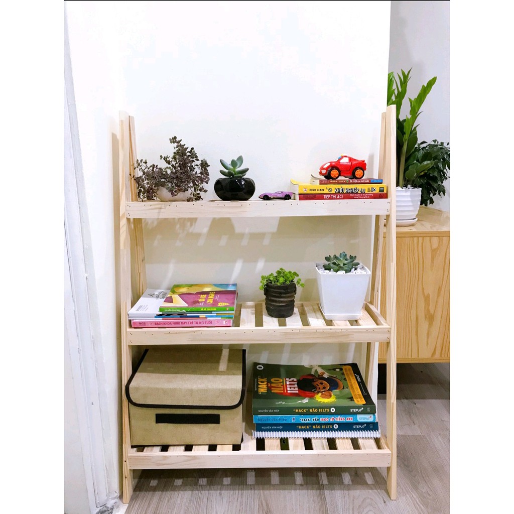 Kệ gỗ để đồ chữ A 3 ngăn