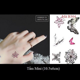 Xăm dán tattoo bướm B304