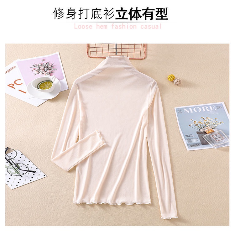 Áo Thun Tay Dài Chống Nắng Vải Lụa Lạnh Mỏng Màu Trơn Thời Trang Xuân Hè Hàng Mới 2022 Dành Cho Bạn Nữ