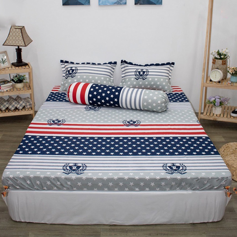 [Được chọn mẫu] Bộ 1 ga 2 vỏ gối poly cotton hàng y ảnh mẫu mới Mèo Cốc