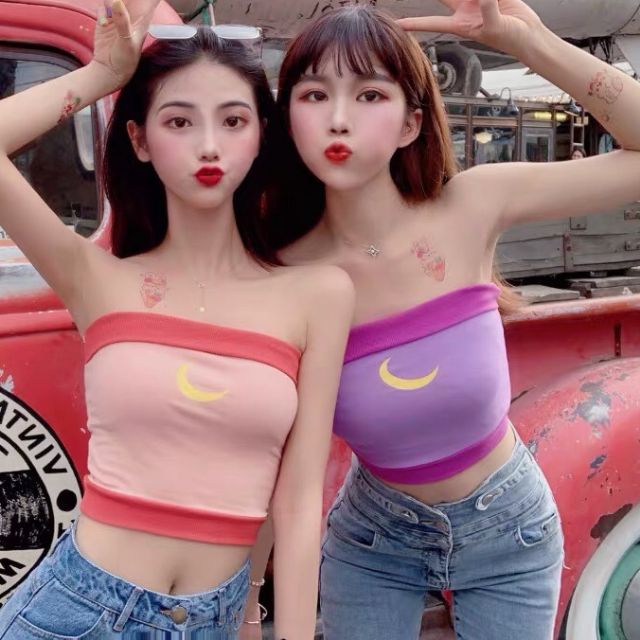 Áo ống thêu mặt trăng