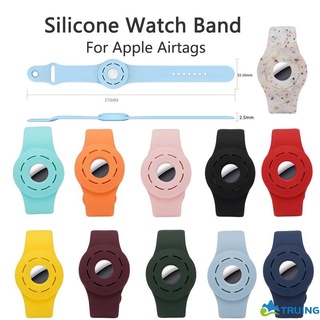 Dây đeo cổ tay chống thất lạc cho Apple Airtag chất liệu silicon