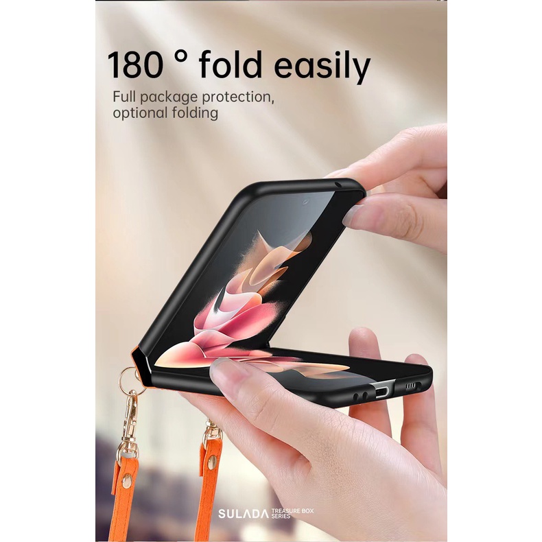 Ốp lưng Chính Hãng Sulada Da Thời Trang cho Samsung Galaxy Z Flip 3