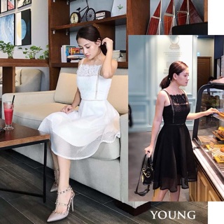 Đầm ren trắng