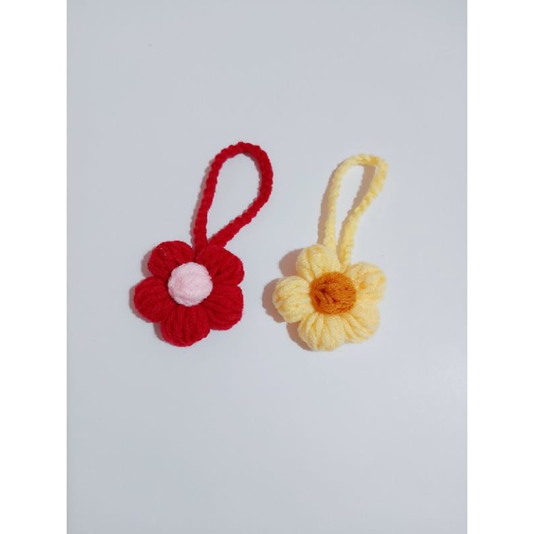 Móc khóa len xinh xắn, móc khóa hoa dứa bơ