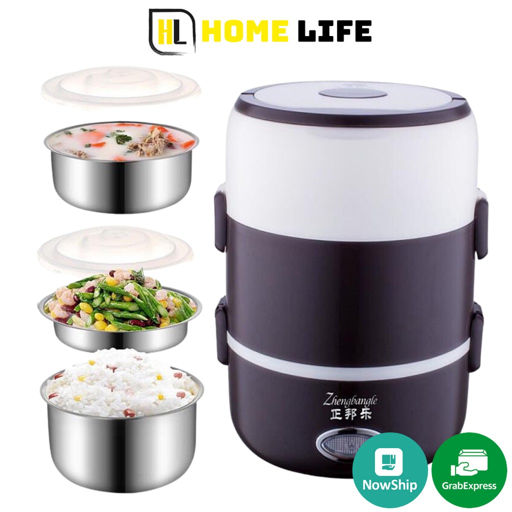 Hộp Cơm Cắm Điện 3 Tầng Ruột Inox 304 Zhengbangle Cao Cấp - Tiện Dụng Cho Dân Văn Phòng