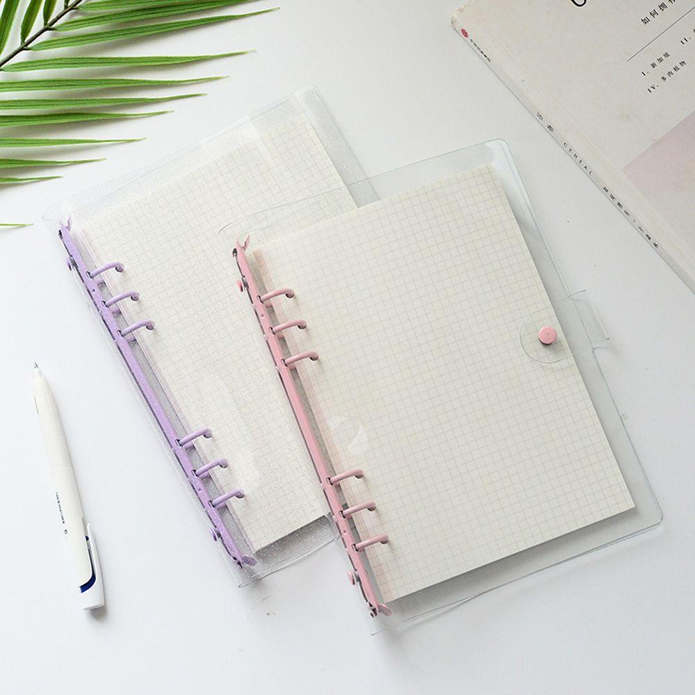 Vỏ Bọc Sổ Tay Nhật Ký Bằng PVC Mềm Chống Thấm Nước Màu Hồng / Xanh Dương
