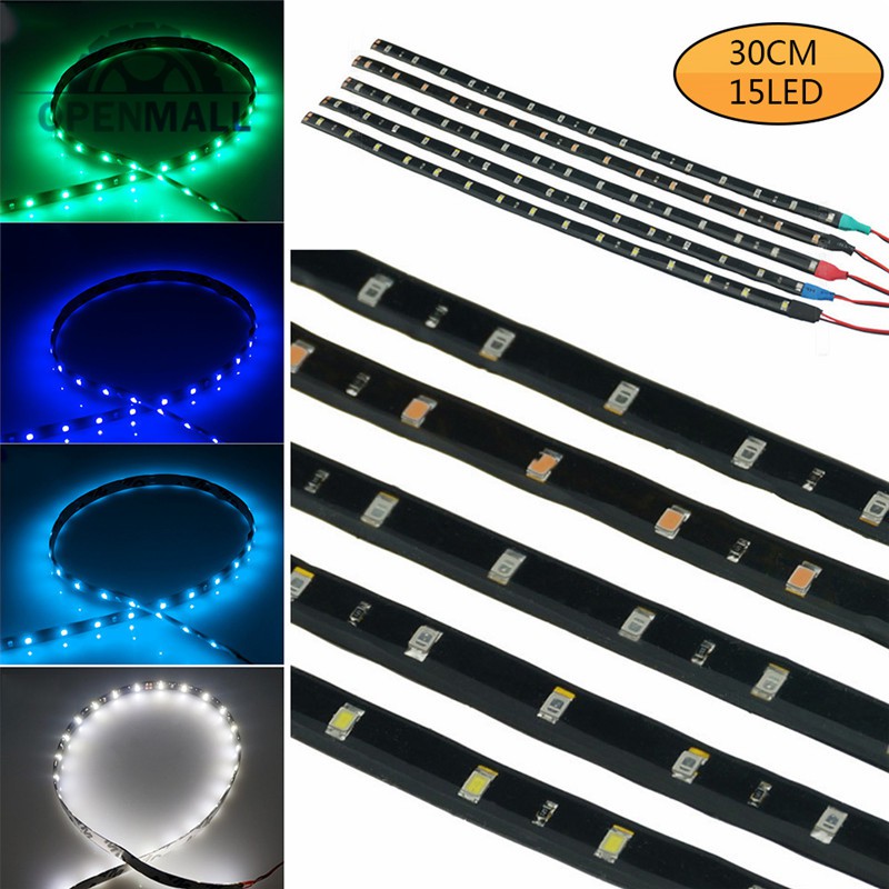 Dây đèn LED 15 bóng 30cm chống nước cho xe hơi